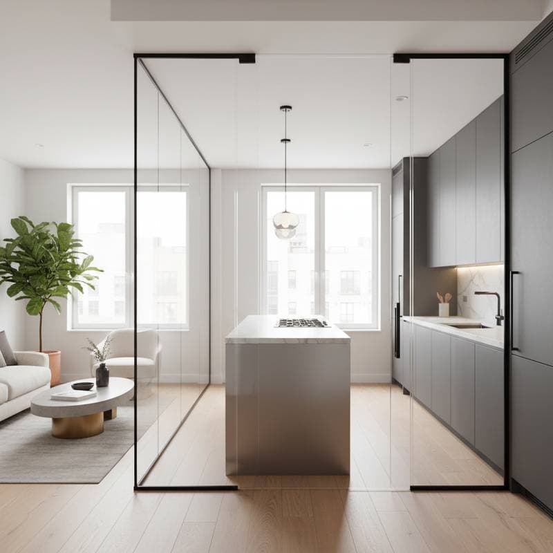 Featured image for Glass Kitchens Make Small Spaces Feel Twice as Big