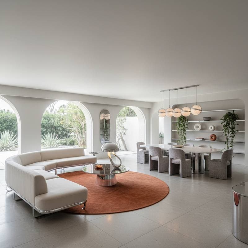 Featured image for Space Age Curves and Chrome Return to Modern Homes