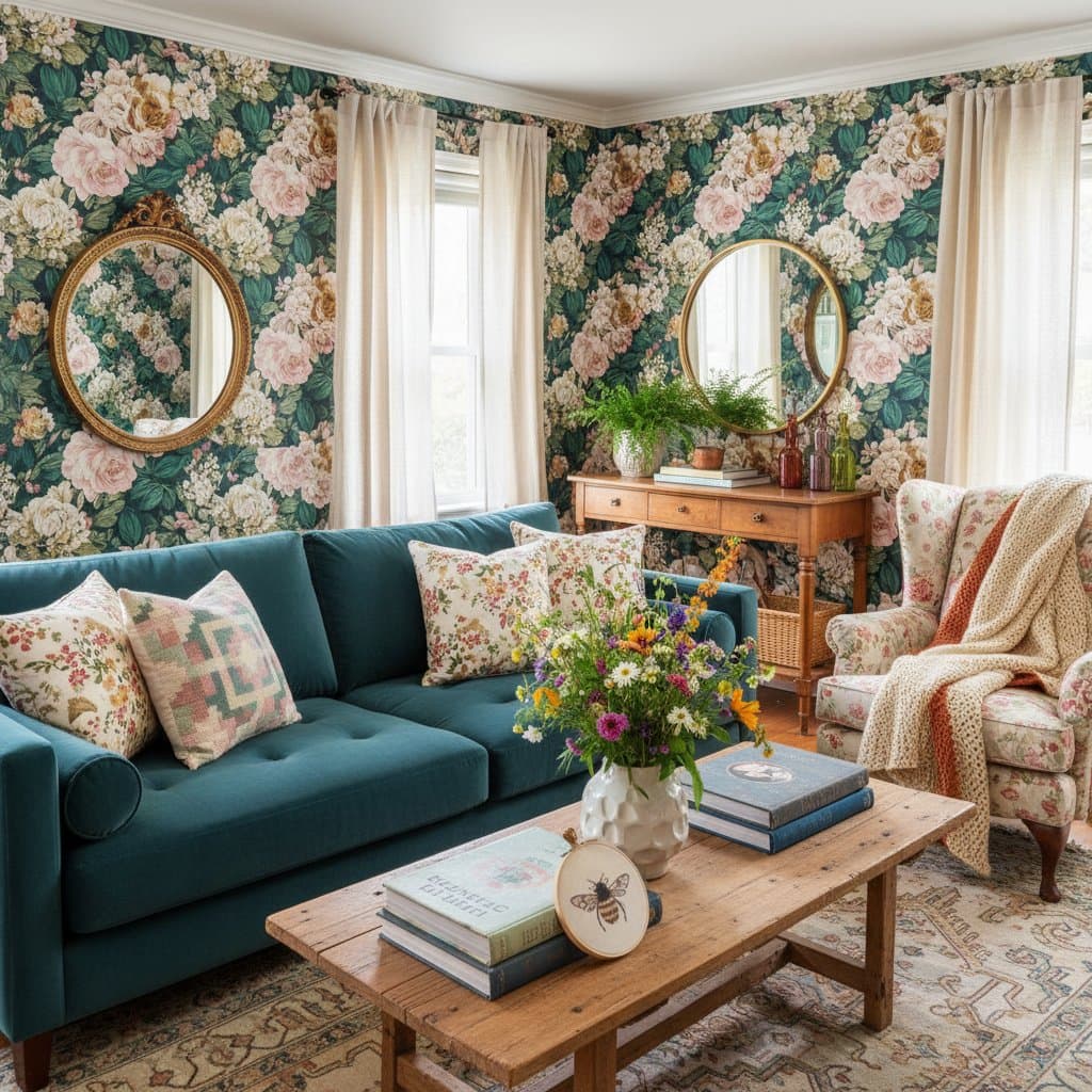 Featured image for Gen Z Brings Back Floral Wallpaper and Needlepoint